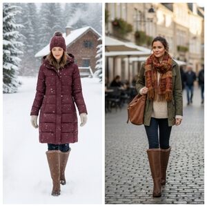 Born Women’s Muna Brown Leather Shearling Lined Tall Boots Size US 11